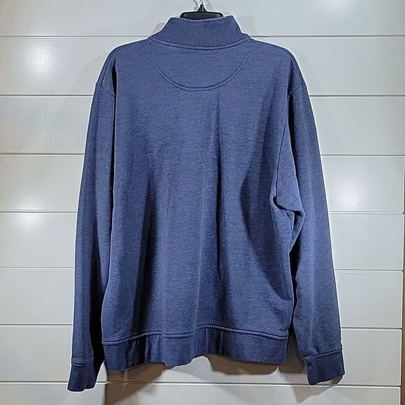 Orvis Mens 1/4 Zip Pullover Sweater - Blue- Size XL - Picture 3 of 4